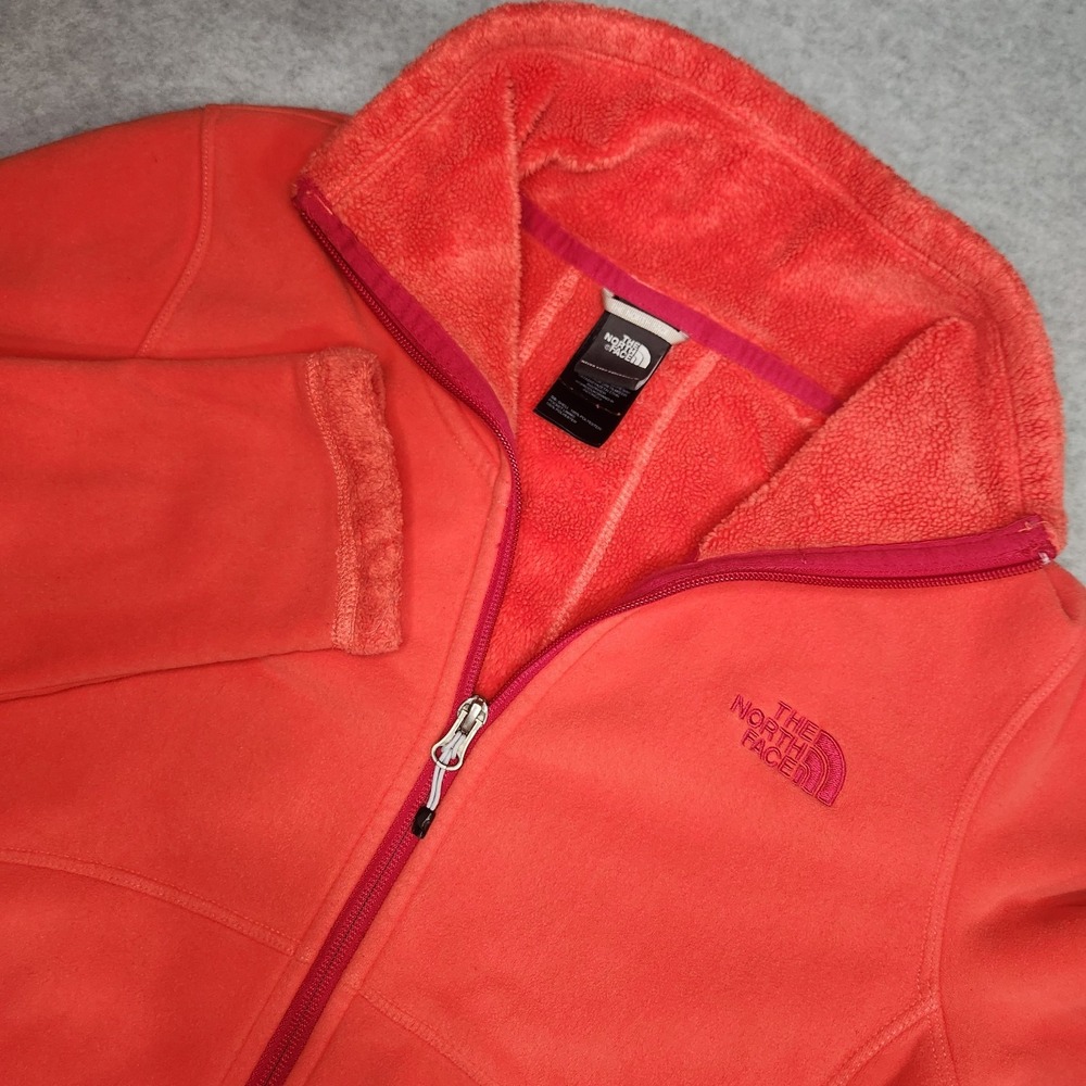 The North Face Womens Morning Glory Full Zip Fleece Jacket Pink-Orange Small